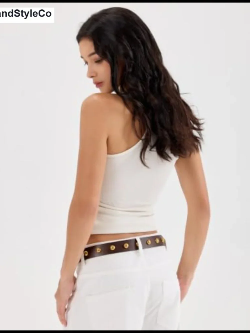 Genuine Cowhide Leather Vintage Western Belt with Rivet Studs